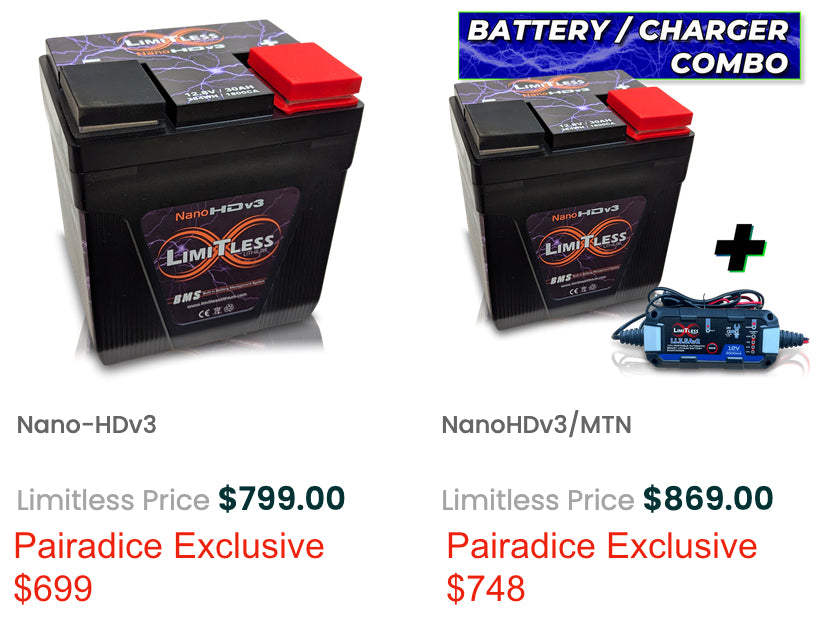 Limitless HD nano V3 lithium battery